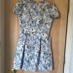 Gal Meets Glam Blue Floral Dress NWT